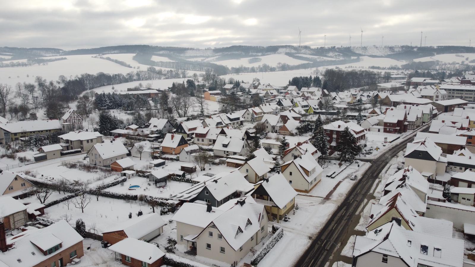 Blick auf Berlingerode Winter