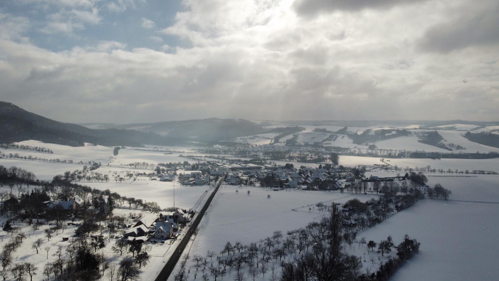 Blick auf Tastungen im Winter