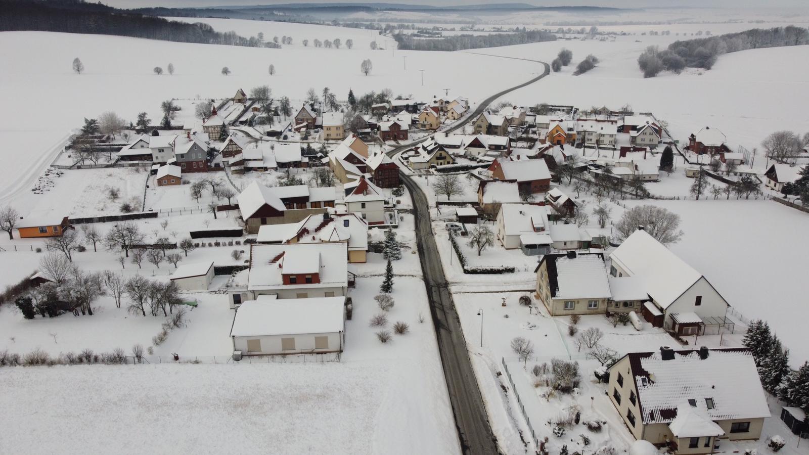 Luftbild von Bleckenrode im Winter