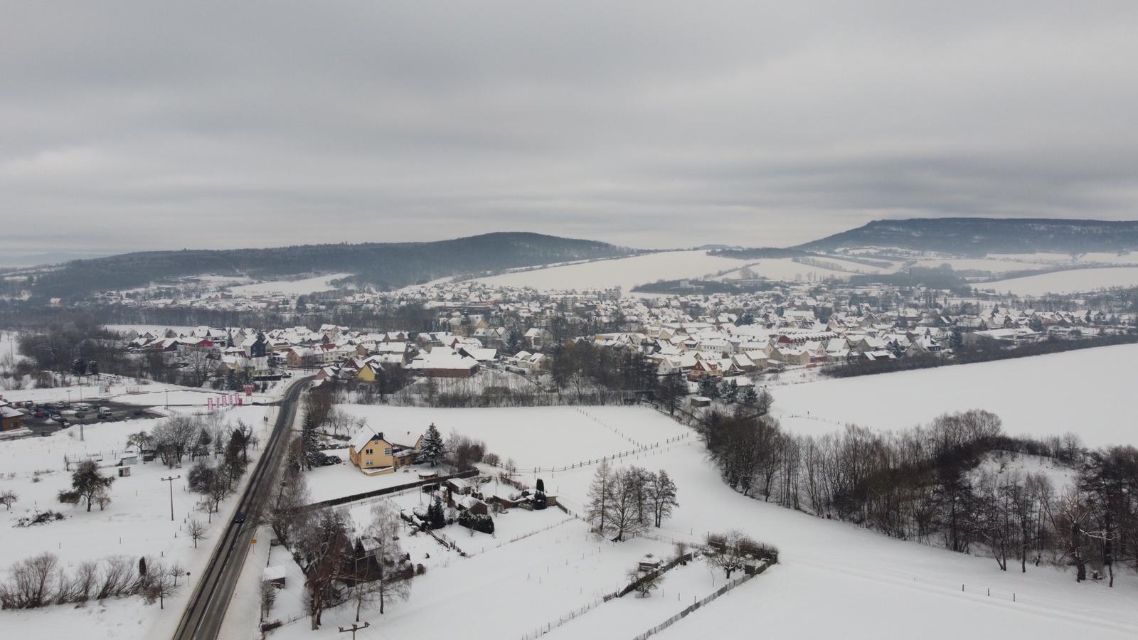 Luftbild von Teistungen Winter