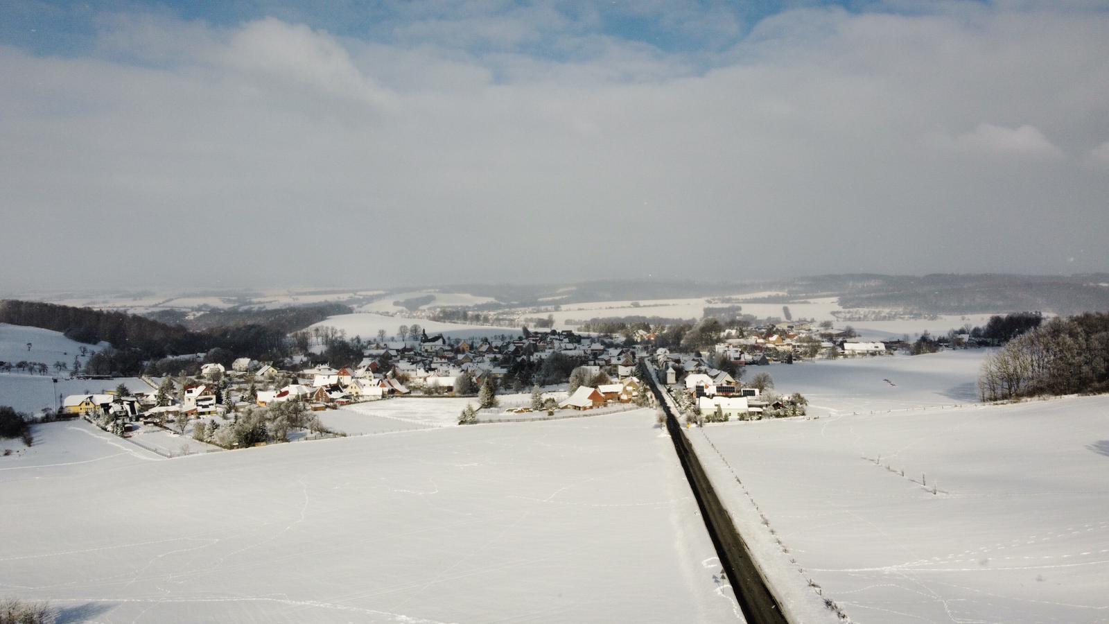 Blick auf Wehnde Winter